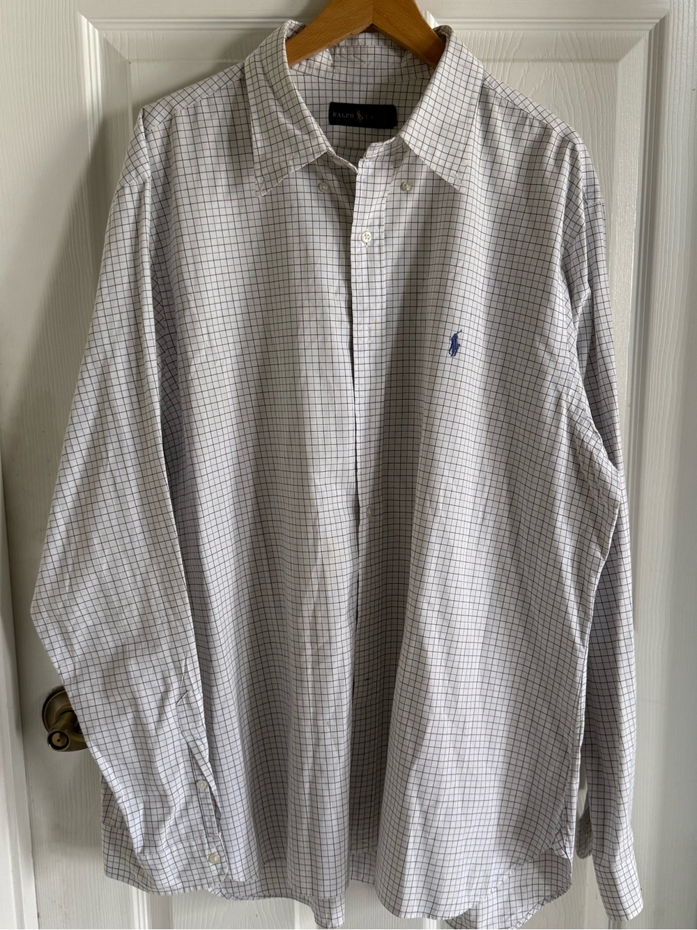 White Plaid Ralph Lauren Button Down